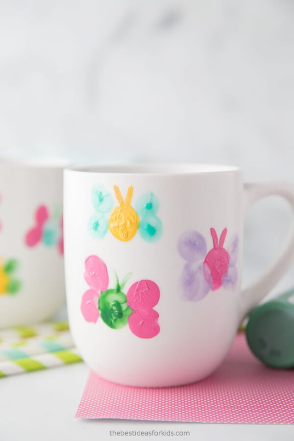 Mother's Day Craft Ideas For Kids Fingerprint Butterfly Mug Painting: Activities to Do on Mother's Day