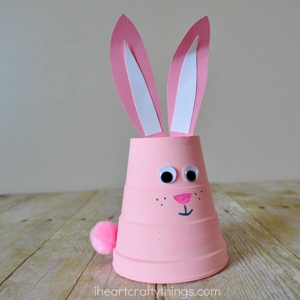 How To Make A Foam Cup Bunny Craft For Kids