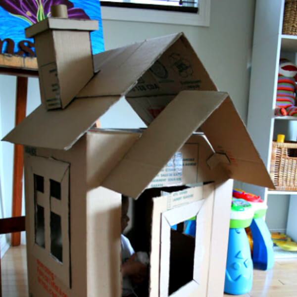 Cardboard House With Chimney