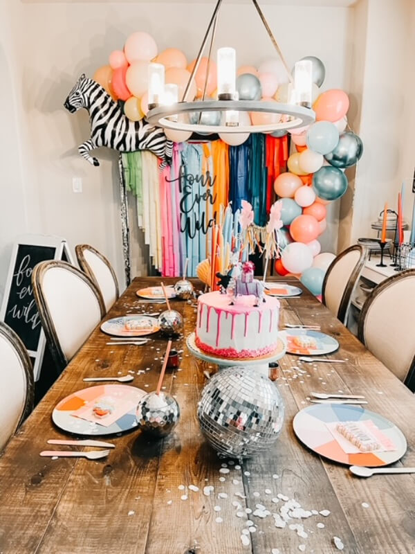 4th Birthday Party Theme Ideas Four Ever Wild Birthday Party At Home