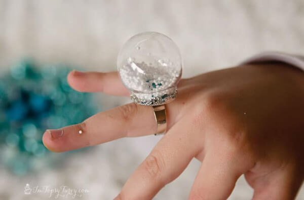 Frozen Snow Globe Rings
