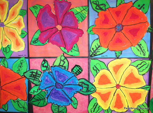 Art Project Ideas For 5th Grade Georia O'Keeffe Flowers Craft For Third Grade
