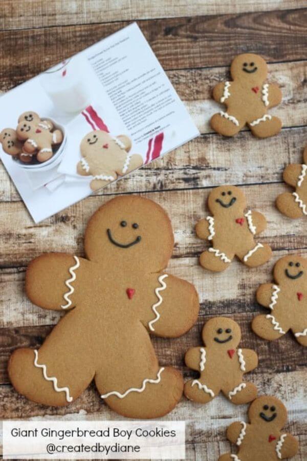 Giant Gingerbread Boy Cookies For Christmas Day Gingerbread Man Craft Ideas For Kids