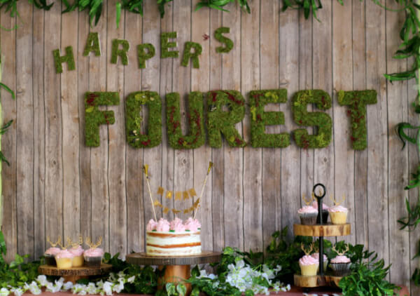 4th Birthday Party Theme Ideas Harper’s Enchanted Fourest- Birthday Party Theme For Outside