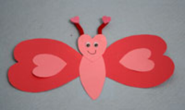 Heart Butterfly Craft For Kids