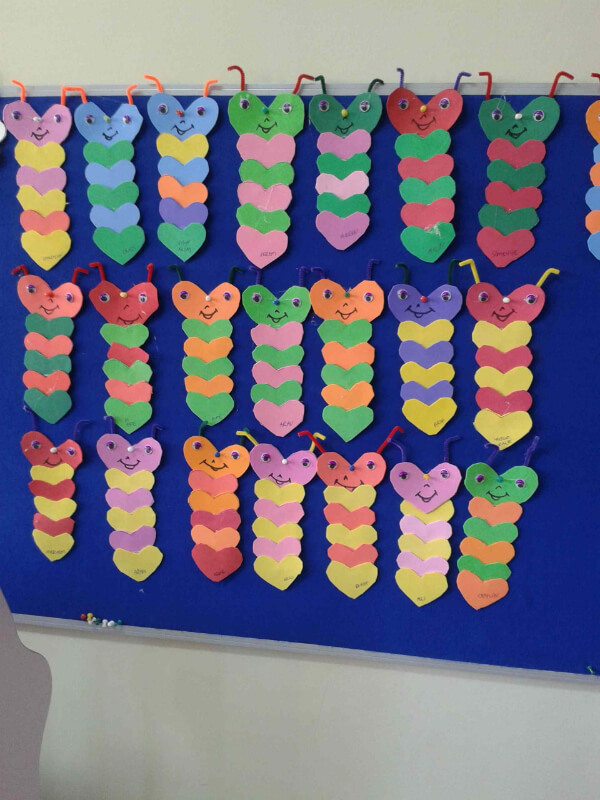 Heart Caterpillar Craft Ideas For Kids Valentine's Caterpillar & Butterfly Craft Ideas