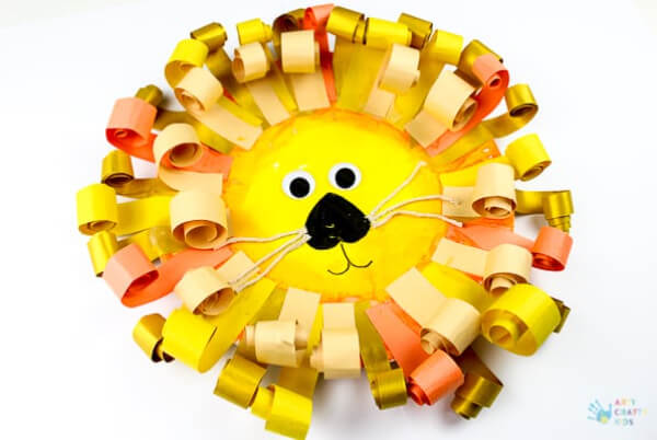 Curly Paper Plater Lion Craft For Kids