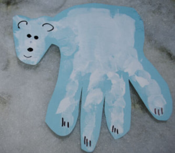 How To Make Handprint Polar Bear Craft and activities for kids