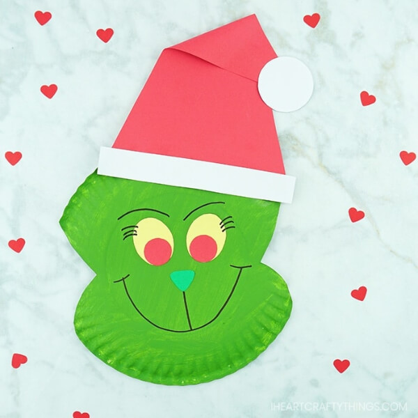 How to Make a Paper Plate Grinch Craft For Kindergarten