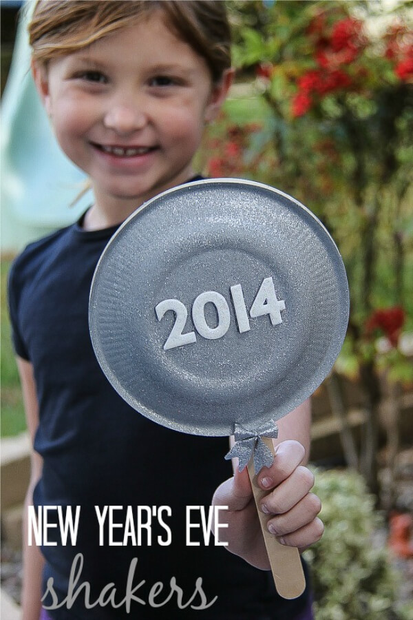 New Year's Eve Crafts for Kids How To Make Paper Plate Shakers