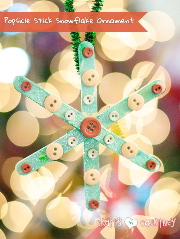 How To Make Popsicle Stick Snowflake Ornament