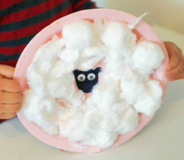 How To Make Sheep Craft with Cotton Balls