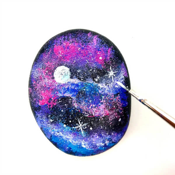 Easy Painting Ideas For Kids How To Paint A Galaxy Rock