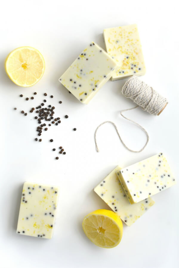 Handmade Stocking Stuffers Ideas How To Make Lemon & Peppercorn Body Scrub Bars