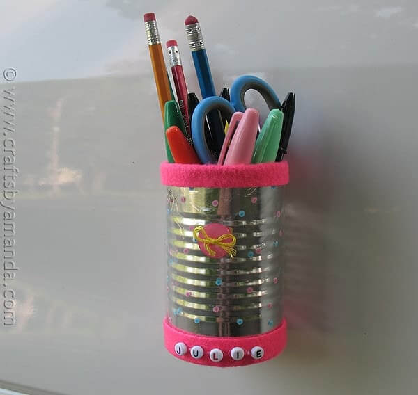 Recycled Tin Crafts Ideas For Kids What To Do With Rusted Cans - Pencil Holder