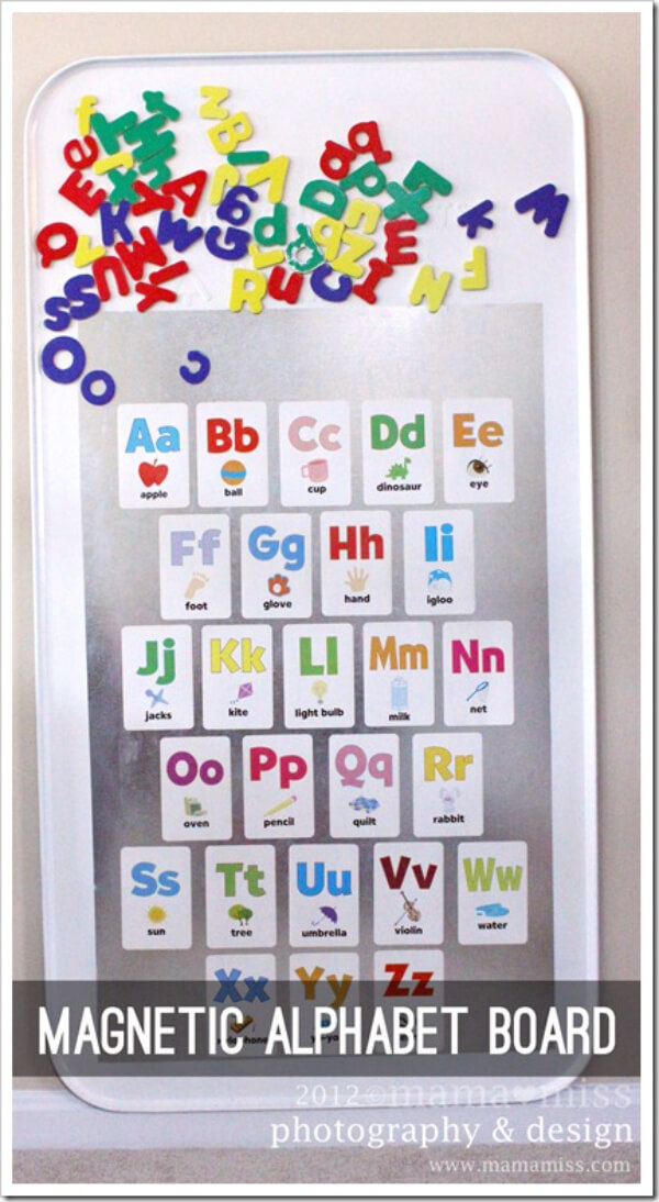 Homemade Toys You Can Make for Your Kids Create Kiddo: Magnetic Alphabet Board