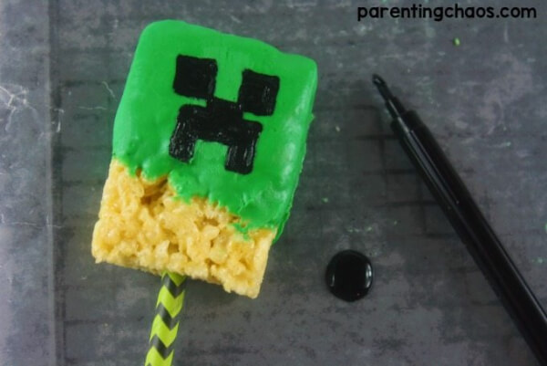 Rice Krispies Treat For Kids Minecraft Rice Creeper Treats