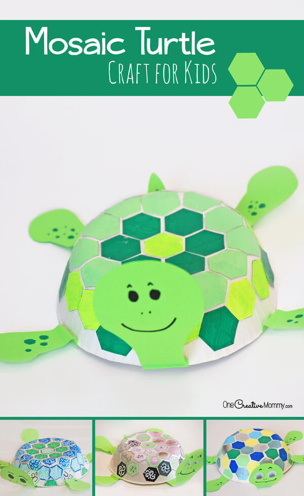 Hexagonal Patterned Turtle Craft