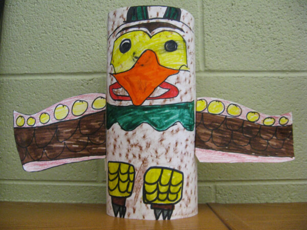 Native American Totem Poles Paper Craft For Kids