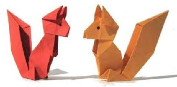Paper Origami Squirrel Craft