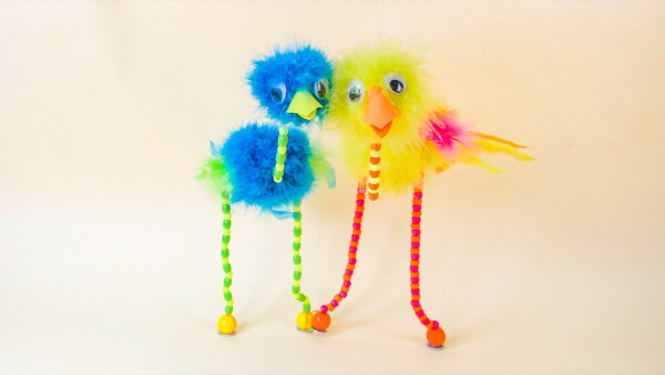 Ostrich Marionette Craft for Kids- Engaging with Ostriches for Kids 