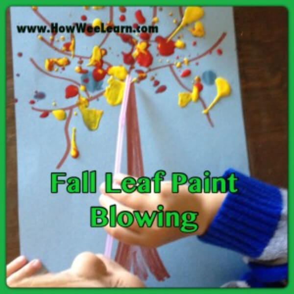 Arts and Crafts Ideas for Toddlers Paint Blowing Activity for Toddlers