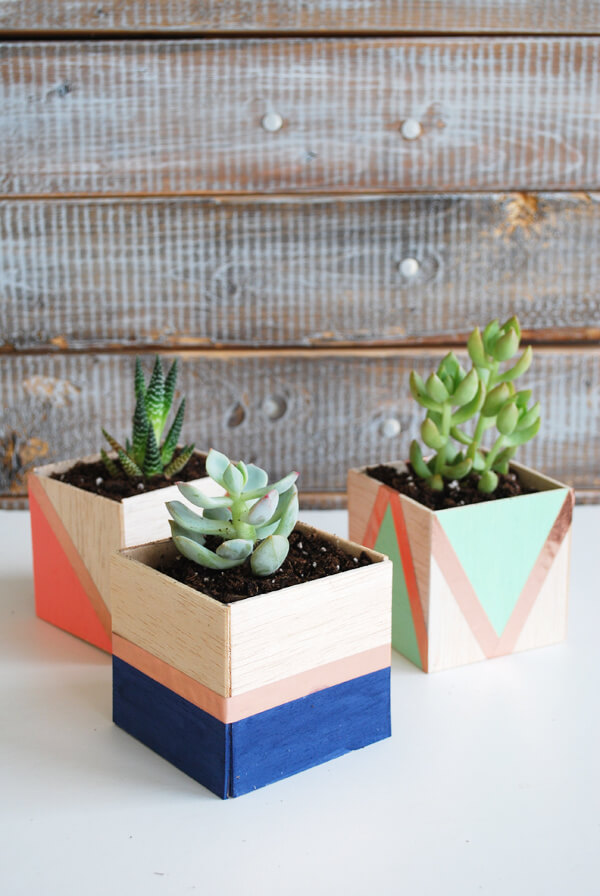 Easy DIY Mother's Day Gifts & Cards DIY Balsa Wood Planter Gift For Mom