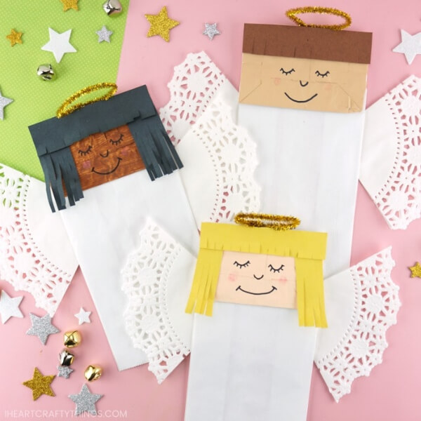 Beautiful Angel Paper Bag For Christmas Christmas Art & Craft Ideas for Kids