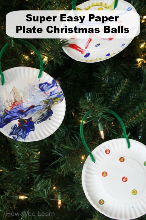 Arts and Crafts Ideas for Toddlers Paper Plate Christmas Balls
