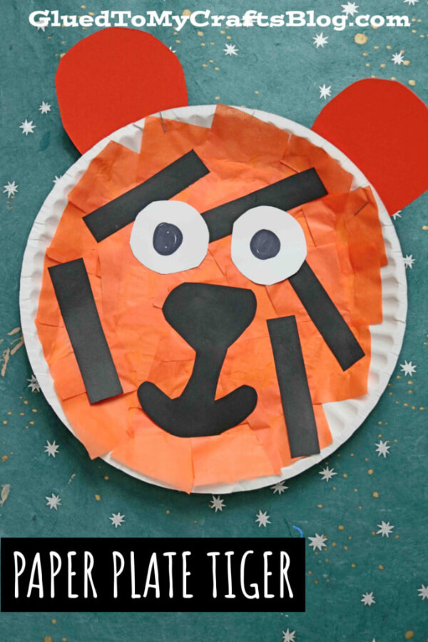 Easy Tiger craft With Paper Plate For Kids