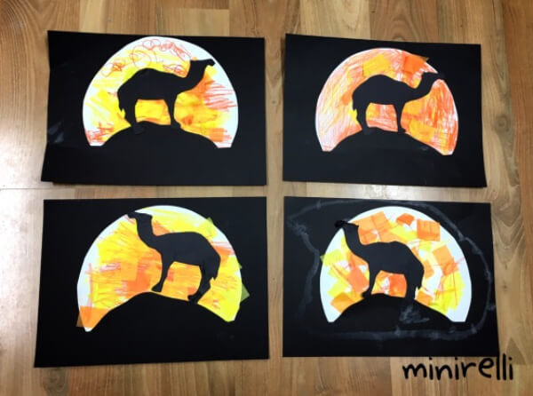 Camel Silhouettes Crafts For Kids