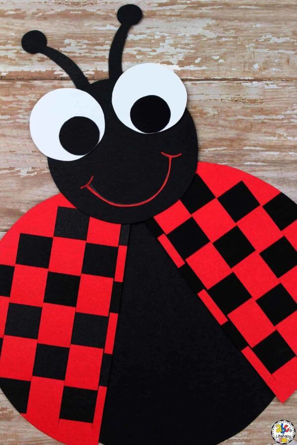 Paper Weaving Ladybug Craft For Kids