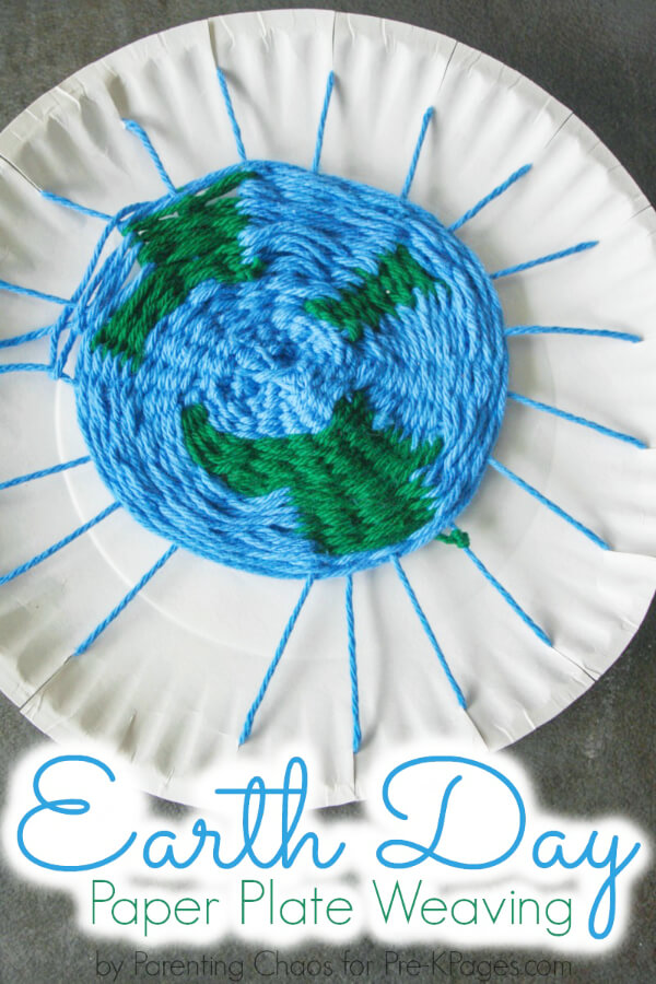 Woven Earth's Day Paper Plate Earth Day School Projects For Kids 