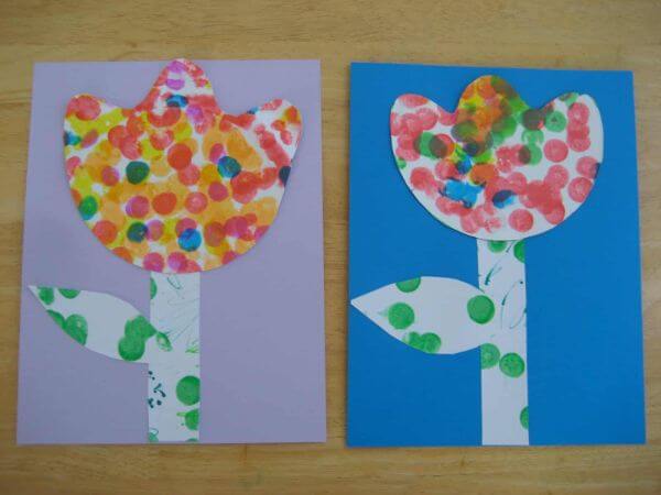 Polka Dot Tulip Craft Ideas For Kids