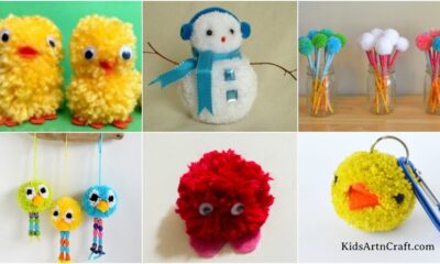 Pom Pom Animal Crafts for Kids