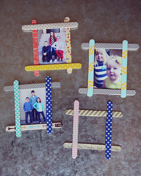 Popsicle Stick Valentine Frames Craft Ideas