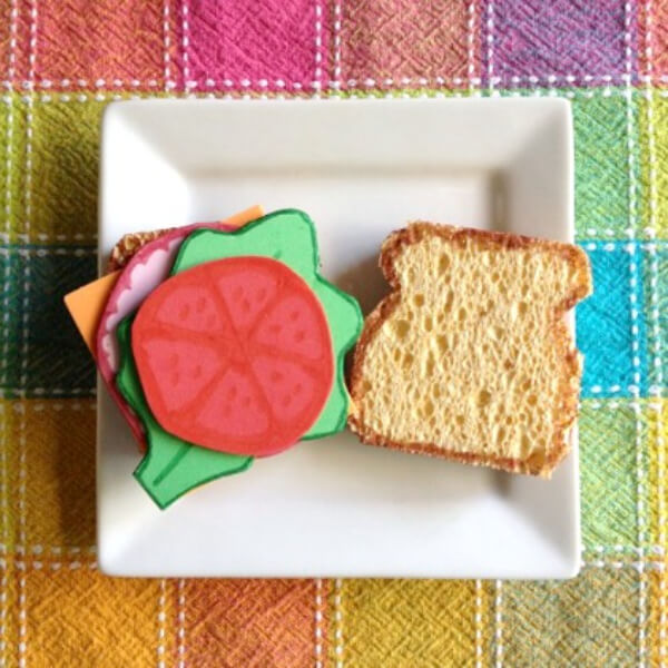 Unique Sandwich Set Craft Idea With Sponge