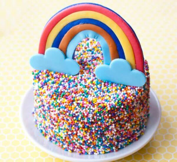Rainbow Sprinkle Cake Design For Kids