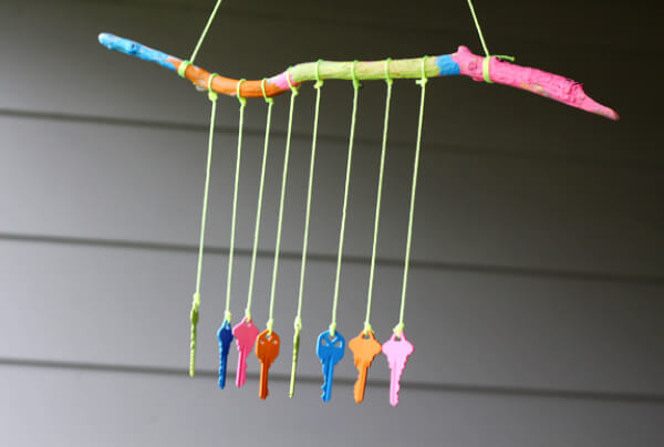 Colourful Keys Wall Hanging Craft Idea Art Projects for Preschoolers