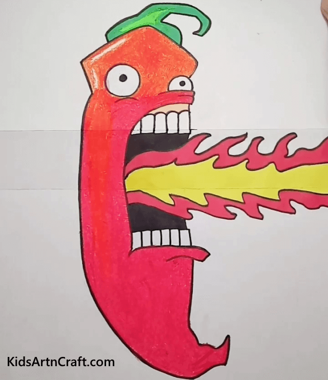 Fruits And Vegetables Drawing Project For Kids Hot Red Chilli 