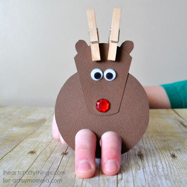 Deer Crafts &amp; Activities for Kids Reindeer Finger Puppet Craft
