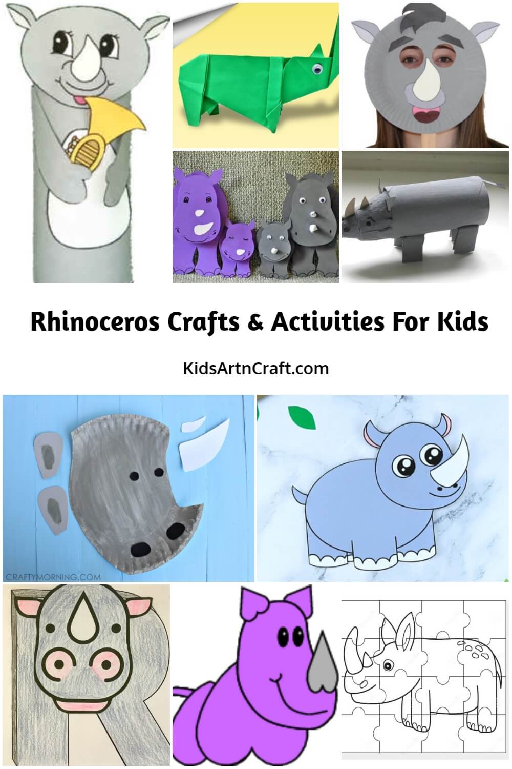 Rhinoceros Crafts & Activities for Kids