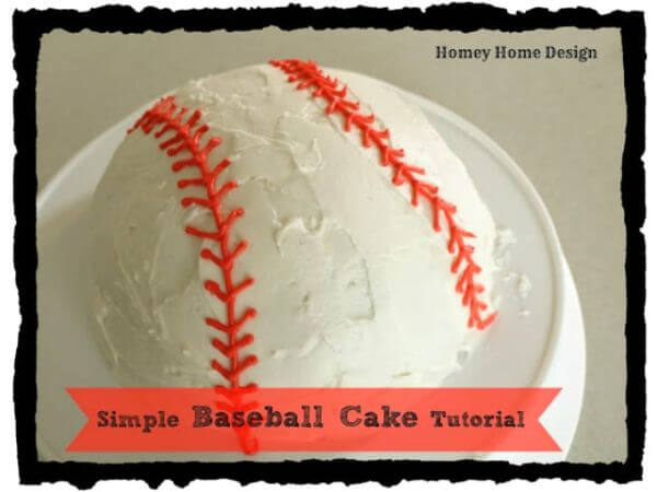 Simple Baseball Cake Design For Boys