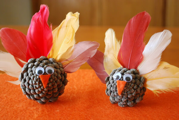  Pinecone Turkeys  Craft For Kids Thanksgiving Crafts for Kids