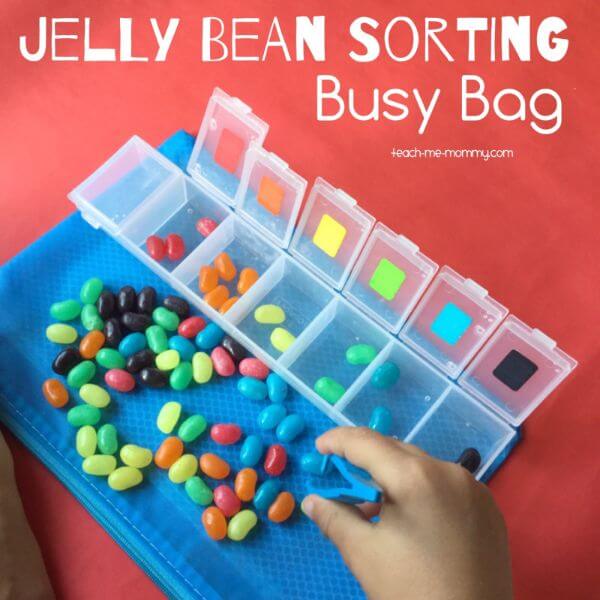 Sorting Jelly Beans Busy Bag Activity