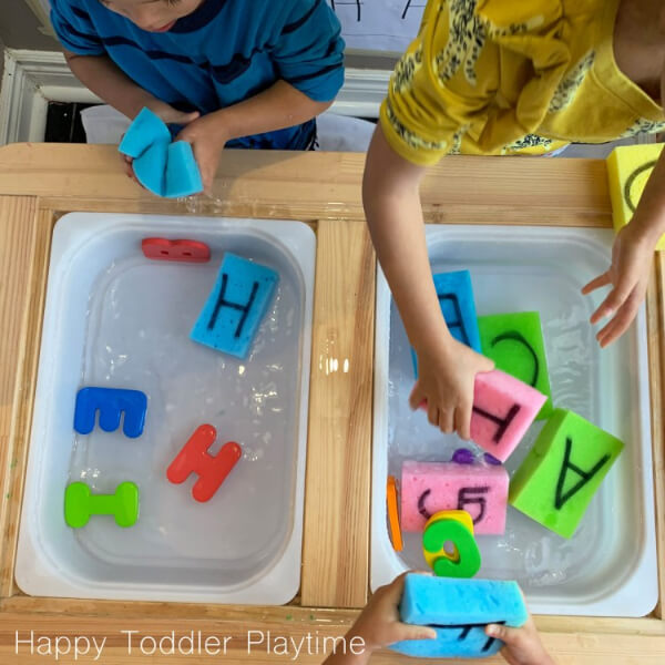 Fun Sponge Letter Match Activity For Preschoolers Spunky Sponge Crafts & Activities For Kids