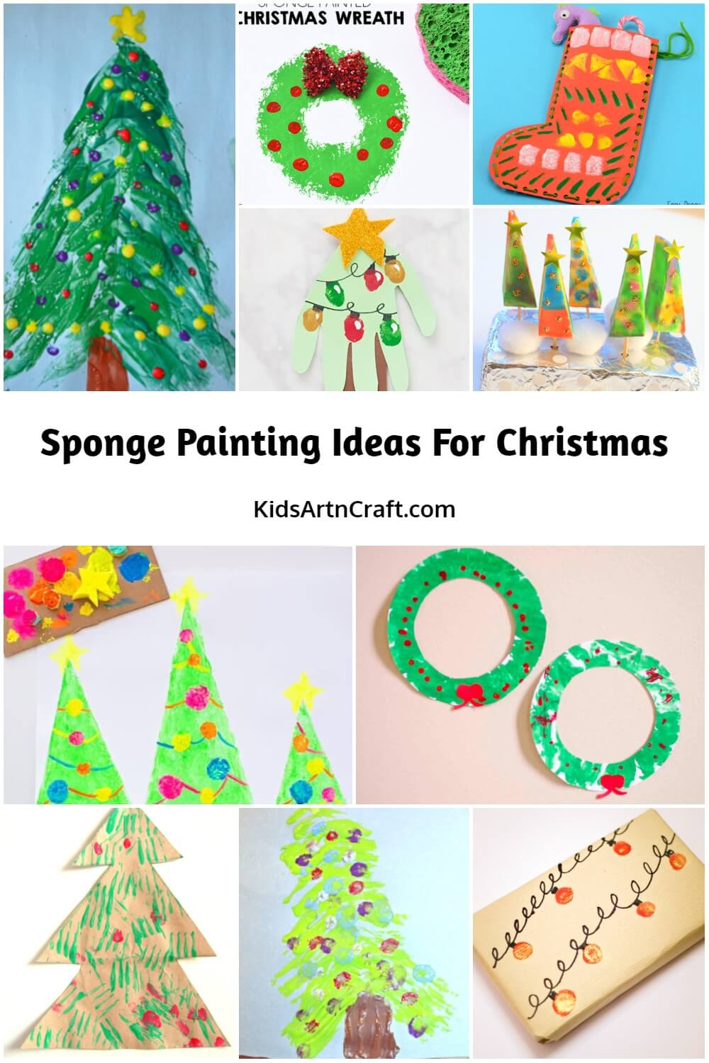 Sponge Painting Ideas for Christmas