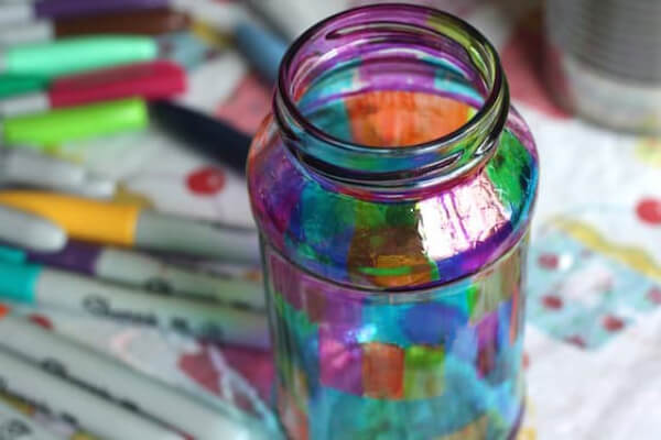 Unique Craft Ideas For Stained Glass Jars Stained Glass Crafts For Kids