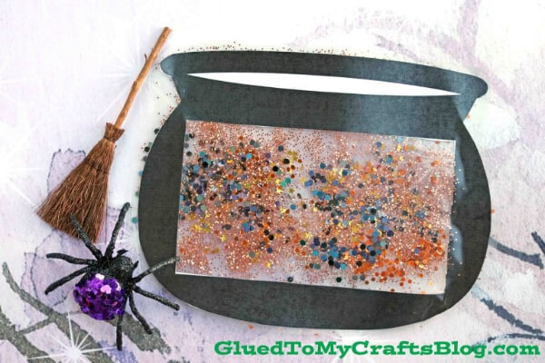 Stained  Glass Witch Craft For Halloween Decoration Ideas For Kids