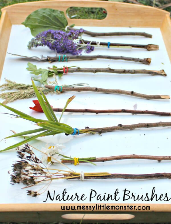 Nature Paint Brushes Art For Kids Outdoor Art Project Ideas For Kids